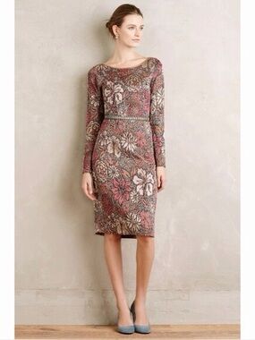 Cecilia Prado Floral Multicolor Long Sleeve Dress